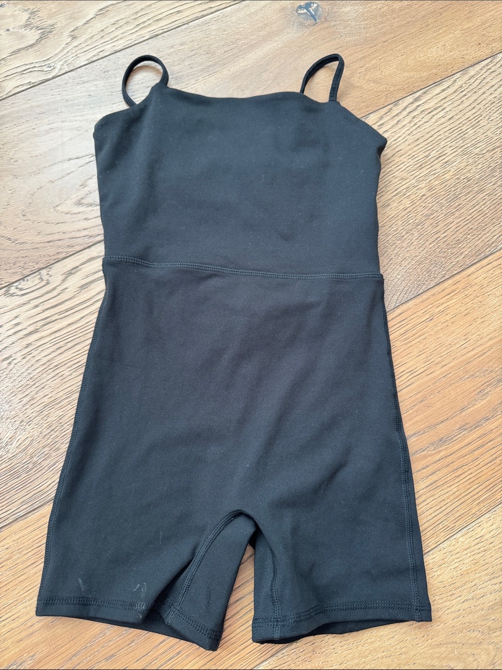 Zara Black Dance Unitard Shorts with Spaghetti Straps